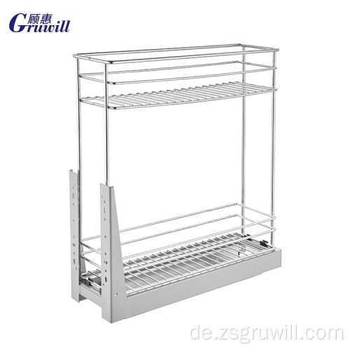 Metallküchenschrank Schublade ausziehen Korb Organizer